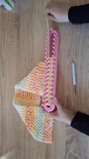 knitting loom for beginners step by step Part 6 | Knitting loom scarf