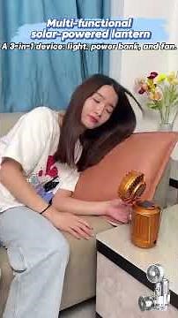 5-in-1 Portable LED Camping Lantern with Fan, Power Bank, Light Modes & Hook