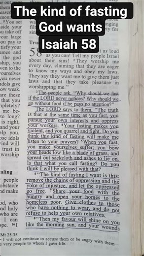 True fasting Isaiah 58 #fasting #bible #godsword #dailyshorts #dailydevotion