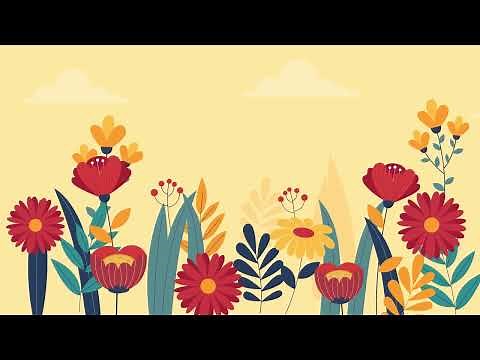 Full HD Animated cartoon Spring landscape l Free cartoon background video l loop animation