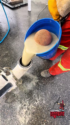 Round 2: what’s in the bucket??? #concretepumping #construction #canadianconcretepumper #concrete