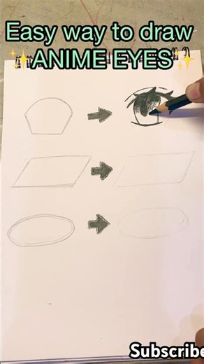 Easy anime eyes tutorial ❤️‍🔥✨#viral #art #drawing #anime #sketch #shorts ;3