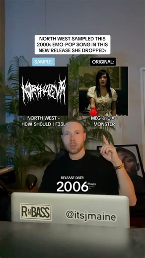 North West Sampled A 2000s Emo Song In Her Track “H0w Sh0uld ! f33l” #shorts