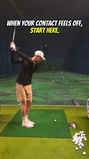 When your contact feels off, start here.40 balls. Better contact. #golf #golfpractice #golftips