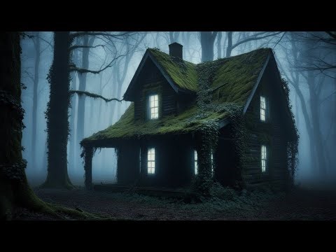 Foggy Forest Cabin at Night 🌫️ Dark Rain Ambience for Deep Sleep & Relaxation