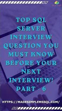 SQL Server Interview Questions #sql #sqlserver #education | Made Simple MSSQL