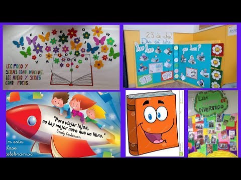 50 DECORACIONES DEL DIA DEL LIBRO / 23 DE ABRIL DIA DEL LIBRO / MURALES DEL DIA DEL LIBRO - LIBRO
