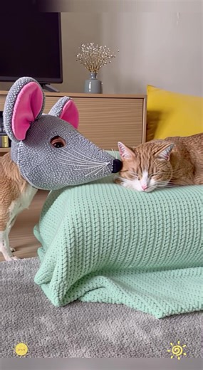 Chihuahua in a scary mask pranks the dog & cat — their reactions are unhinged #chihuahua #funnycats