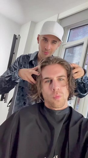 My brother finally got BANGS! #reels #brother #hairstylist #bangs #diy #hairstyle | Brad Mondo
