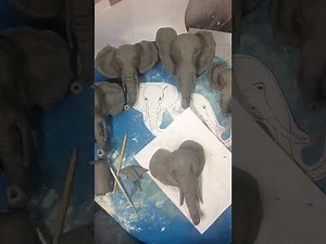 Making a Clay Elephant Head That is Realistic