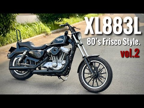 vol.2【2010XL883L】クロームメッキとブラックペイントのバランスを調整しながらフィニッシュ 新しい雰囲気になりすぎないように仕上げていきます ハーレー883スポーツスター エンジン内部洗浄