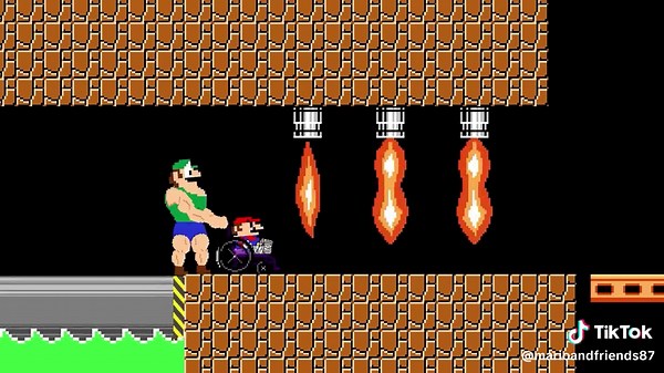 Luigi Takes Mario to the Hospital in New Super Mario Funny Game