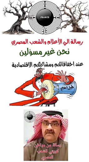 رسالة الي الأعلام والشعب المصري نحن غير مسؤولين عن اخفاقاتكم ومشاكلكم الاقتصادية