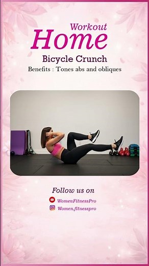 "Bicycle Crunch" | Home Workout – Burn Belly Fat & Sculpt Strong Abs