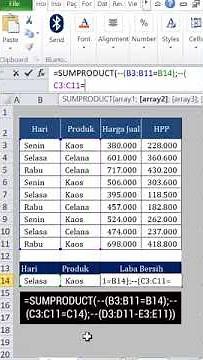 Quick Way to Calculate Daily Sales Net Profit Per Category in MS Excel
