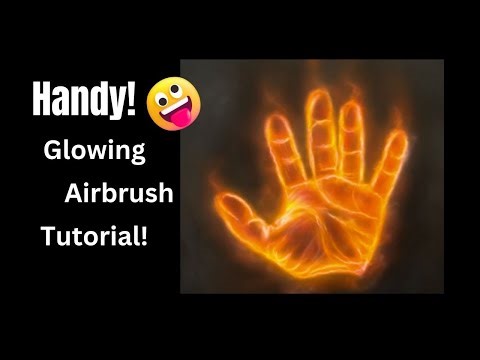 Glowing hand airbrush tutorial. Easy mode! No candy!
