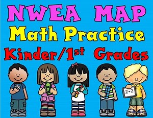 Brand new NWEA MAP Math Practice for Kinder and 1st grade! In color and black/white! https://www.teacherspayteachers.com/Product/NWEA-MAP-Math-Practice-Kinder-and-First-grade-4506517 | Bilingual Teacher World