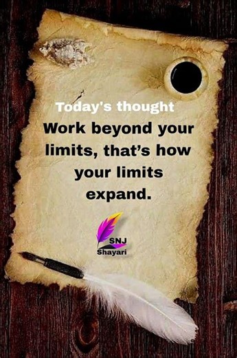 Work Beyond Your Limits 💯 | Expand Your Potential | SNJ Shayari