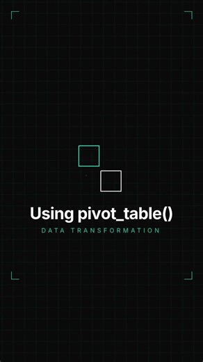 Pivot tables in Python