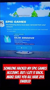 I got hacked, But Epic Games Helped me get my account back. #epicgames #epicpartner #fortnite