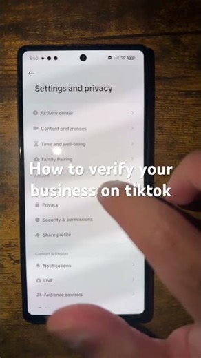 How to verify your business on tiktok