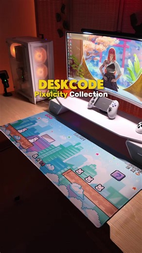 😈Deskcode แผ่นรองเมาส์ Pixelcity collection ดีไซน์เอกลักษณ์ โคตรสวย✨🌲🚀 #deskcodeth #แผ่นรองเมาส์ #pixelcity