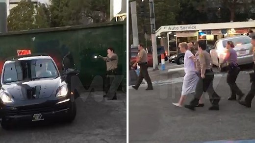 JACKIE WARNER ARREST VIDEO -- Faces Loaded Gun ...'STAY IN THE F****** CAR!!!'