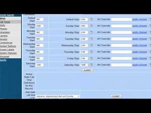 Configure Vicidial Calls Time Settings