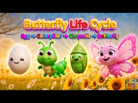 Butterfly 🦋 Life Cycle 3D | KidsZoo | Educational Cartoon 2026 | Science for Kids & Toddlers
