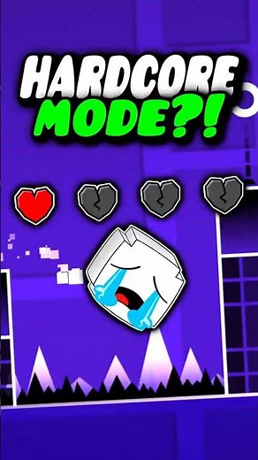 A hardcore mode in geometry dash?! #geometrydash