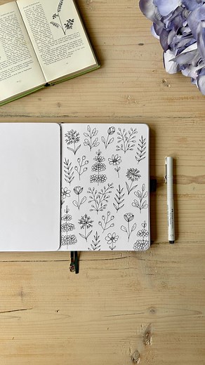 Chloe | How to Draw Florals | Botanical Art | Flower Drawing on Instagram: "Is it just me or is anyone else glad it’s finally the end of January?! Let’s welcome February with open arms and a page full of positive petals! ✨ SAVE this post for the next time you need a dose of good vibes! ✨"