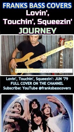 LOVIN', TOUCHIN', SQUEEZIN' - JOURNEY | FRANKS BASS COVERS #shorts2026