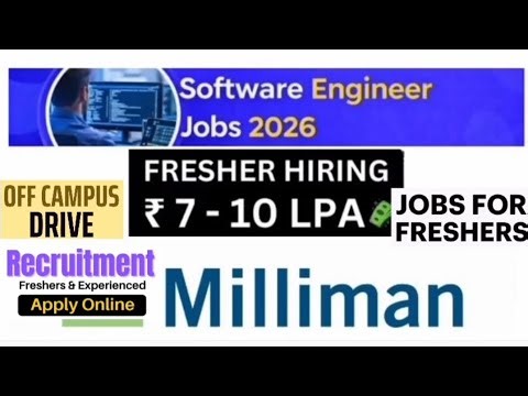 Software Jobs for freshers 2026|Hiring for 2025 batch|Off campus drive 2024|Direct test hiring 2026