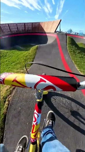 POV BMX ride of the new Stanwood Pump Track - #pumptrack #bmx #stanwoodwa #velosolutions #shorts