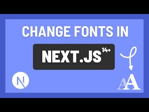 How to change font in Next js 14 + ?