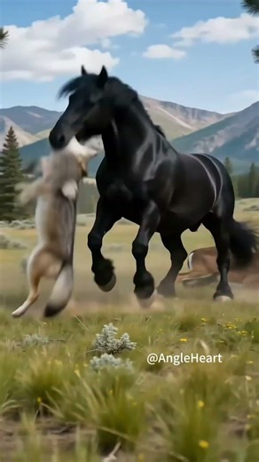 The 18th-generation descendant of the Ma clan is giving a gray wolf a massage. #animals #wildlife