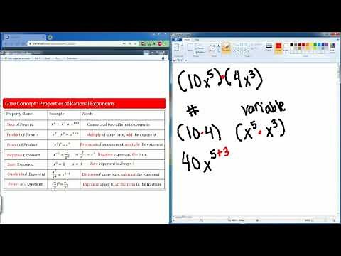 DeltaMath Exponent Rules Variable and Coefficients