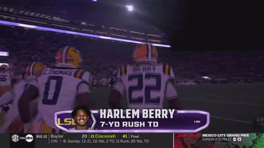 22 In for the Touchdown 📺 ABC | LSU Football