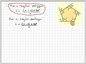 The interior and exterior angles of a regular pentagon