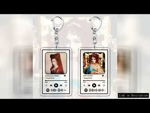 Popular Singer Music Keychains for Women Bag Accessories Good Luck Babe Pink Pony Club Songs Playlis