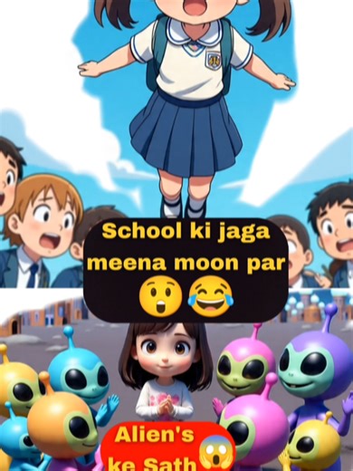 Alien's ke Sath meena😲😂|Funny story 🤣 #creatorsearchinsights #unfrezzmyaccount #foryouu #trending #cartoon #viralvideo