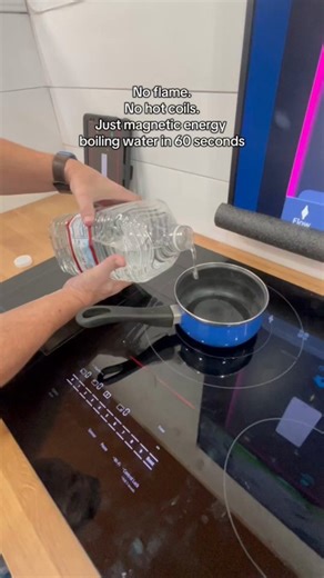 My Electric Home on Instagram: "Induction cooking heats the pan directly using electromagnetic energy, which means food cooks faster and water can boil in about 1 to 4 minutes, depending on the size of the pot. It’s still up to twice as fast as gas or electric and a total game-changer in the kitchen. #inductioncooking #checkthisout #sustainable #cleanenergy"