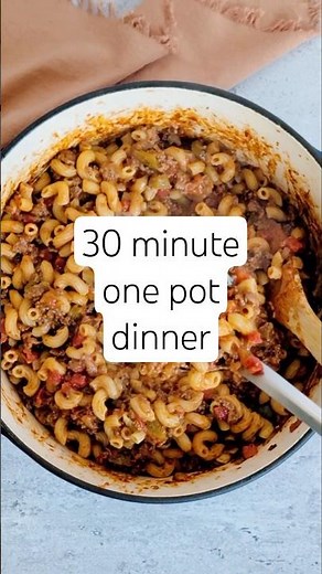 30 minute one pot Goulash, made with ground venison or ground beef. save this easy dinner idea!