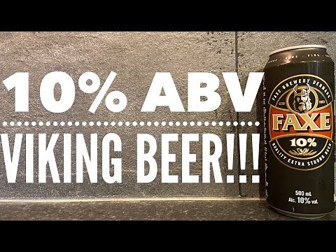 Faxe Extra Strong Lager Beer 10% ABV By Royal UniBrew | Danish Lager Review