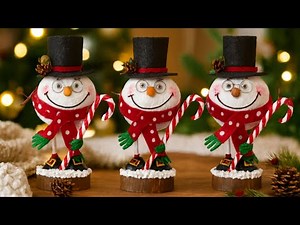 Easy Snowman DIY | Cozy Winter Christmas Decor with Everyday Items⛄❄️🌲