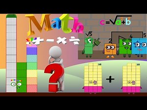 Learn Math The Four Digit Addinator MORE NUMBERS | Numberblocks Pythagoras Theorem