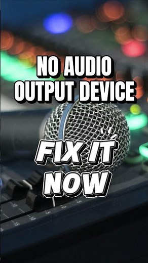 No Audio Output Device Installed Issue on PC 🖥️