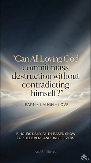 The hardest question about God. 👇 It’s the ultimate theological dilemma. If God is all-loving, how do we explain destruction in the scriptures? 🤔 We aren’t dodging the tough topics. We’re diving headfirst into the questions believers and unbelievers both struggle with. ​What is your take on this contradiction? Let’s discuss in the comments. 👇 ​Daily | 15 Hours | Faith Unfiltered ​#FaithUnfiltered #BigQuestions #Theology #Deconstruction #Spirituality