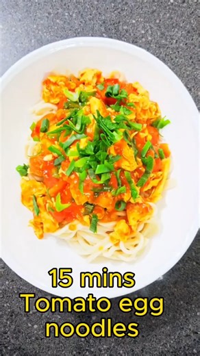 Zero fail! 15 mins tomato egg noodles! #noodles #tomato #easyrecipe #quickrecipe #shorts