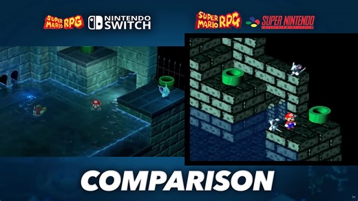 Side-by-Side Comparison of the Switch's Super Mario RPG Remake and SNES Original